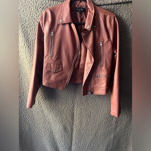 Pink leather Jacket